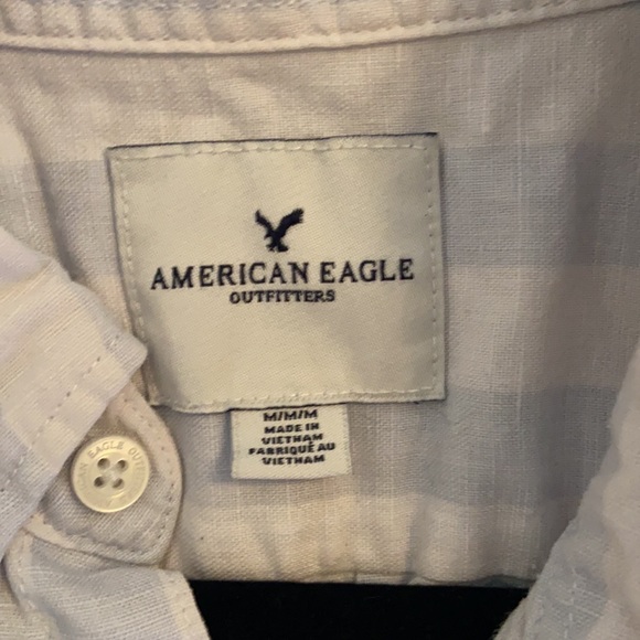 American Eagle Striped buttondown tees shirt - Picture 3 of 4